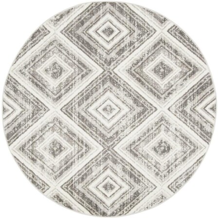 Safavieh 6 ft. 7 in. x 6 ft. 7 in. ContemporarySkyler Power Loom Area Rug Grey & Ivory SKY120K-6R